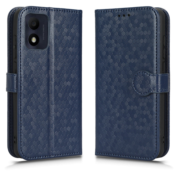 For Alcatel 1B 2022 Honeycomb Dot Texture Leather Phone Case