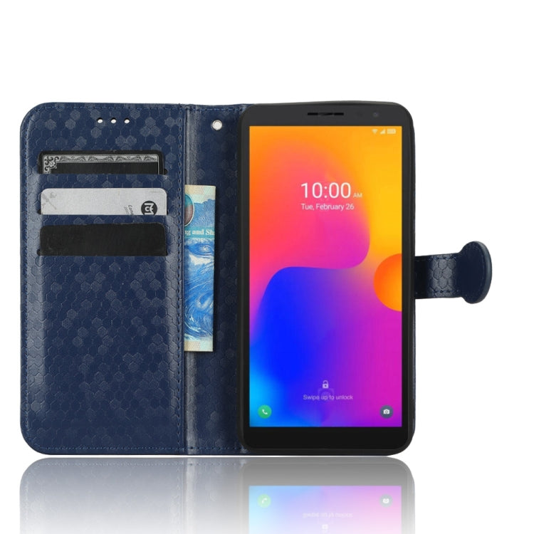 For Alcatel 1B 2022 Honeycomb Dot Texture Leather Phone Case