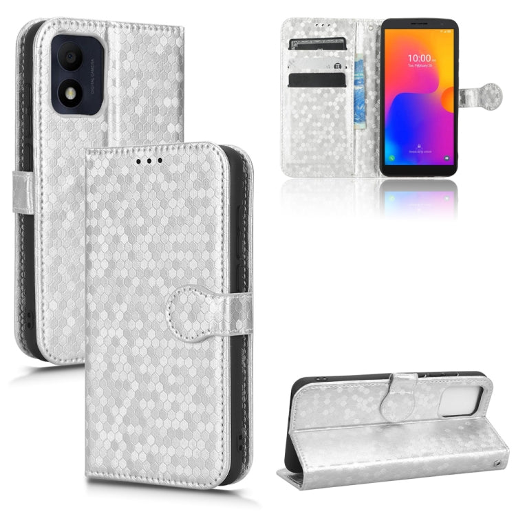 For Alcatel 1B 2022 Honeycomb Dot Texture Leather Phone Case