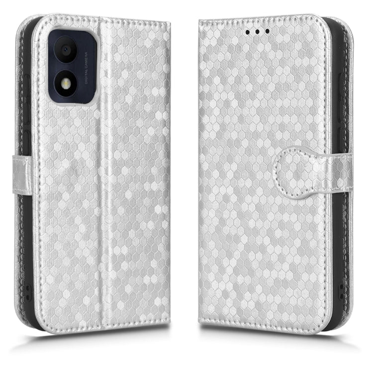 For Alcatel 1B 2022 Honeycomb Dot Texture Leather Phone Case