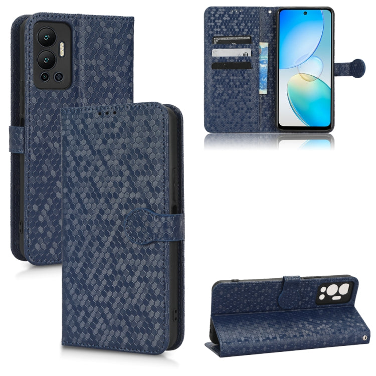 For Infinix Hot 12 Honeycomb Dot Texture Leather Phone Case