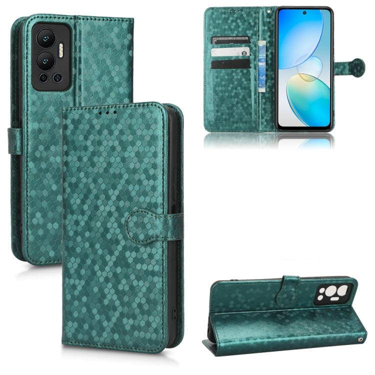 For Infinix Hot 12 Honeycomb Dot Texture Leather Phone Case