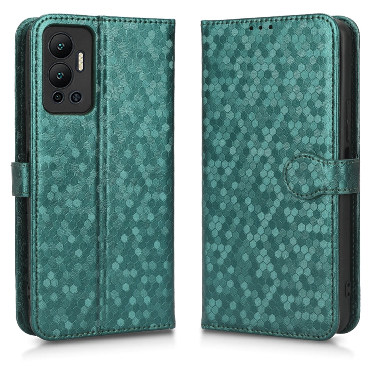 For Infinix Hot 12 Honeycomb Dot Texture Leather Phone Case