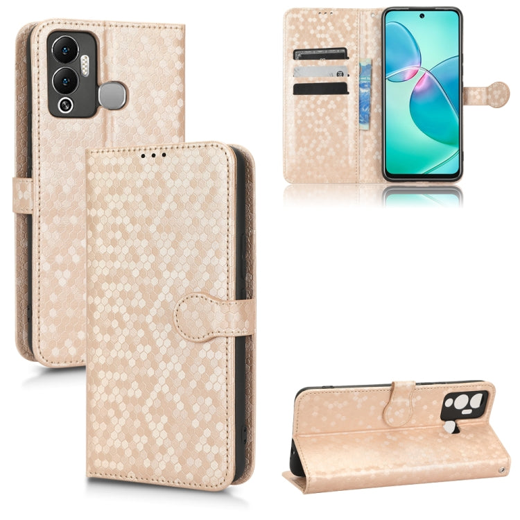 For Infinix Hot 12 Play Honeycomb Dot Texture Leather Phone Case