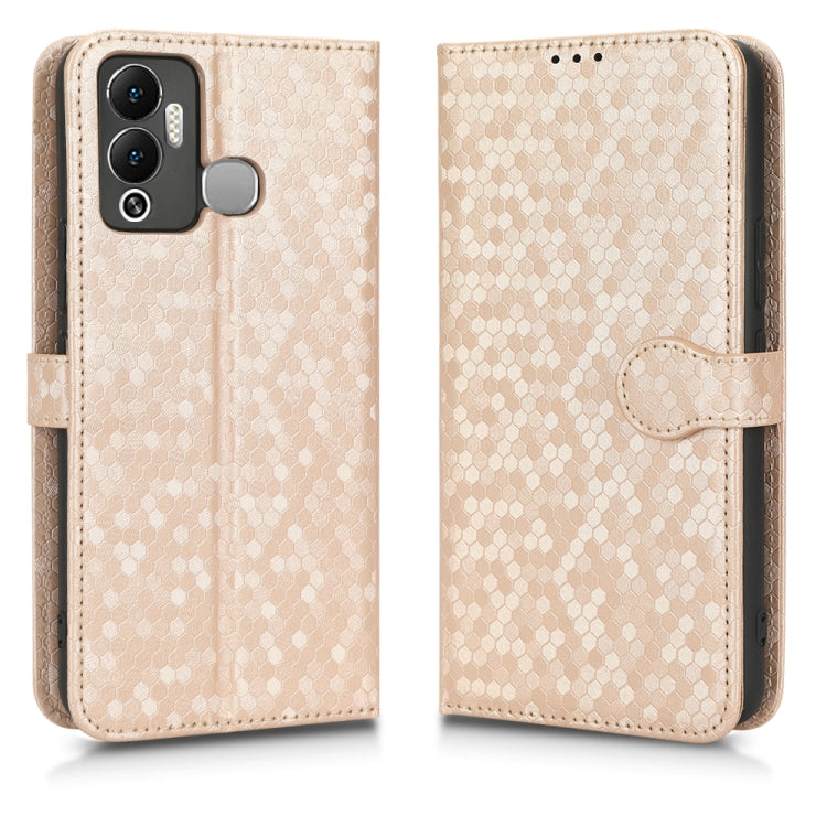 For Infinix Hot 12 Play Honeycomb Dot Texture Leather Phone Case