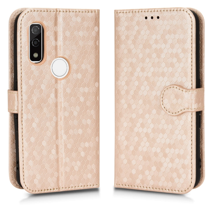 For Fujitsu Arrows WE F-51B Honeycomb Dot Texture Leather Phone Case