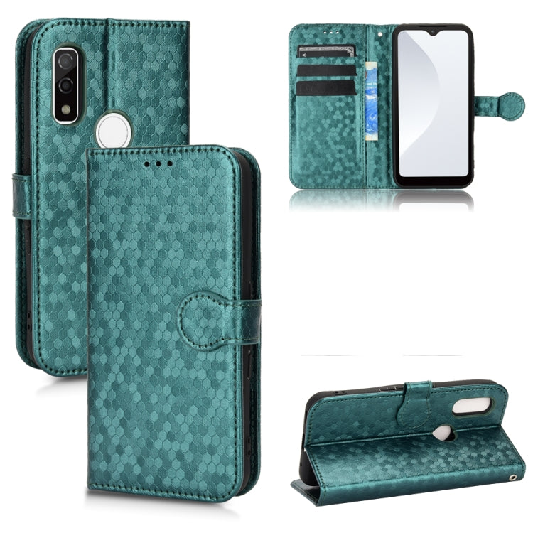 For Fujitsu Arrows WE F-51B Honeycomb Dot Texture Leather Phone Case