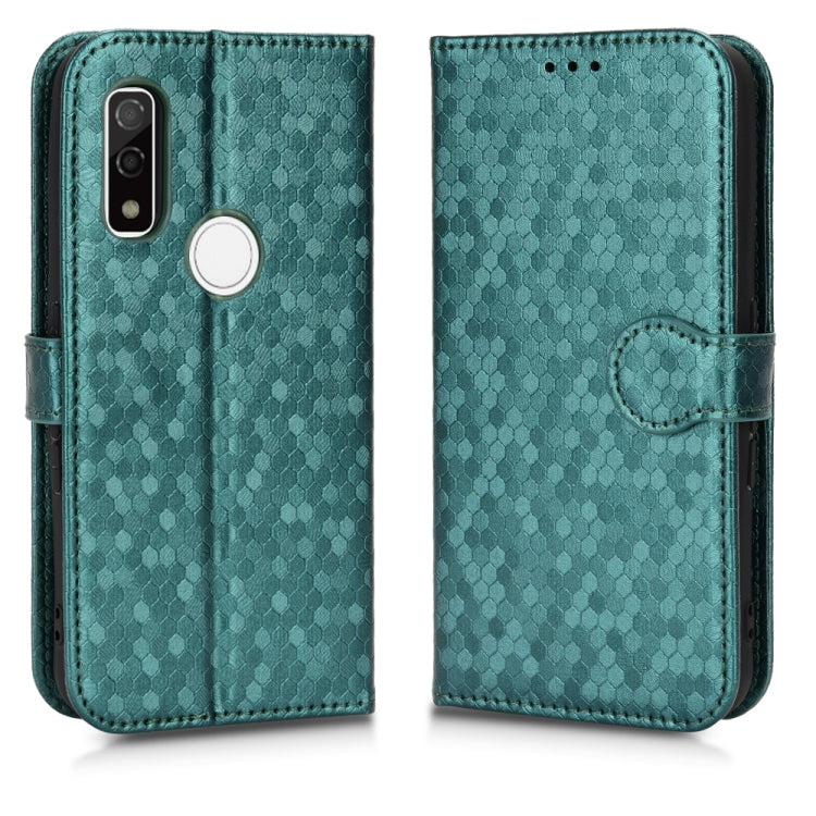 For Fujitsu Arrows WE F-51B Honeycomb Dot Texture Leather Phone Case
