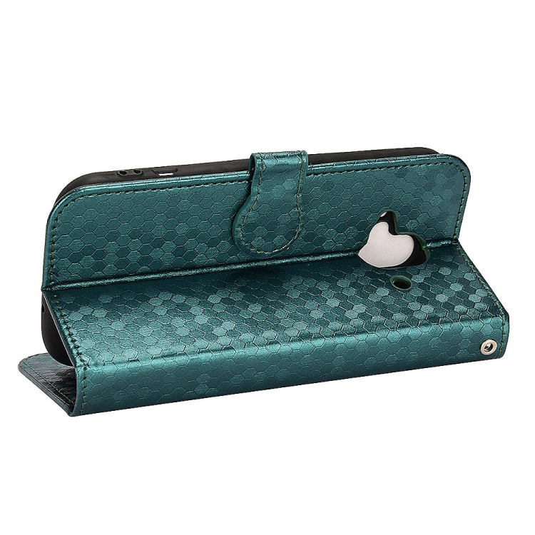 For Fujitsu Arrows F-52B Honeycomb Dot Texture Leather Phone Case