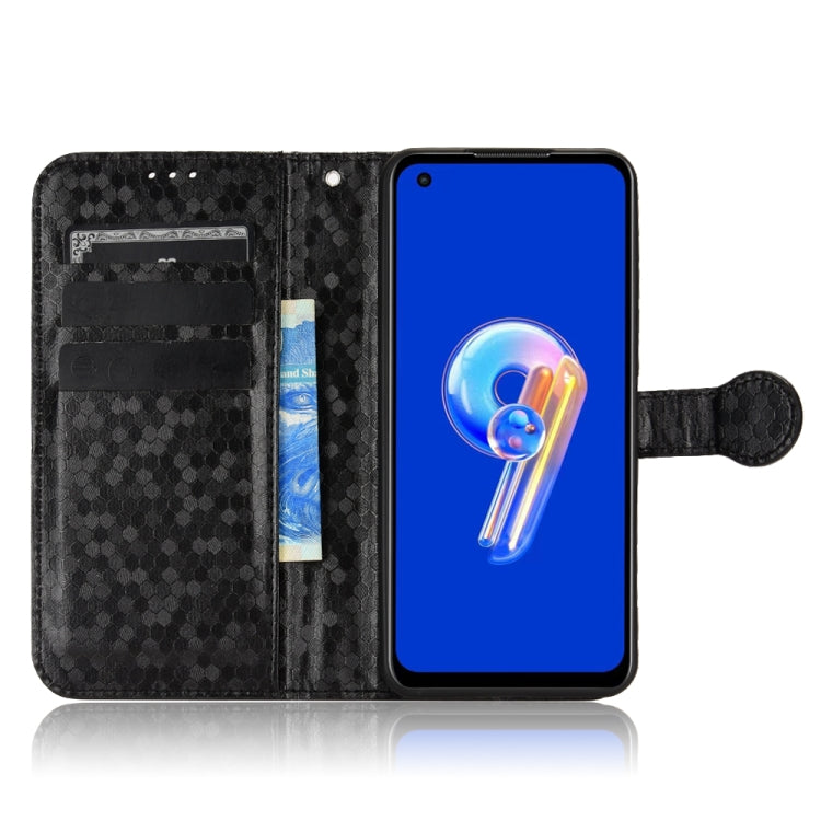 For Asus Zenfone 9 Honeycomb Dot Texture Leather Phone Case