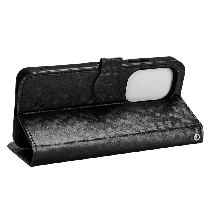 For Asus Zenfone 9 Honeycomb Dot Texture Leather Phone Case