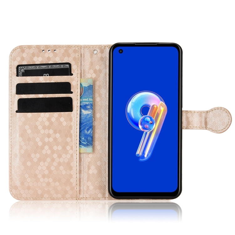 For Asus Zenfone 9 Honeycomb Dot Texture Leather Phone Case