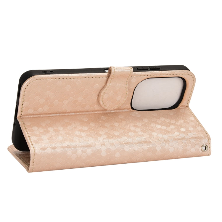 For Asus Zenfone 9 Honeycomb Dot Texture Leather Phone Case