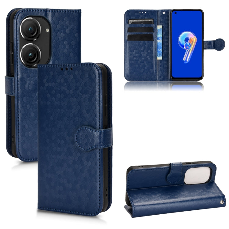For Asus Zenfone 9 Honeycomb Dot Texture Leather Phone Case