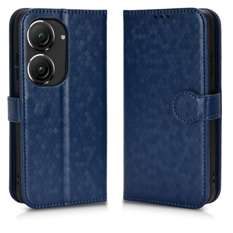 For Asus Zenfone 9 Honeycomb Dot Texture Leather Phone Case