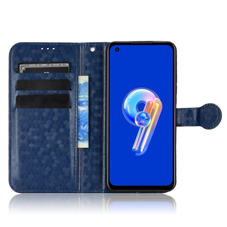 For Asus Zenfone 9 Honeycomb Dot Texture Leather Phone Case