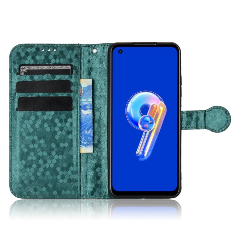 For Asus Zenfone 9 Honeycomb Dot Texture Leather Phone Case