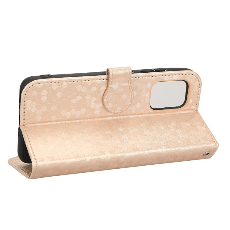 For Asus Zenfone 8 ZS590KS Honeycomb Dot Texture Leather Phone Case