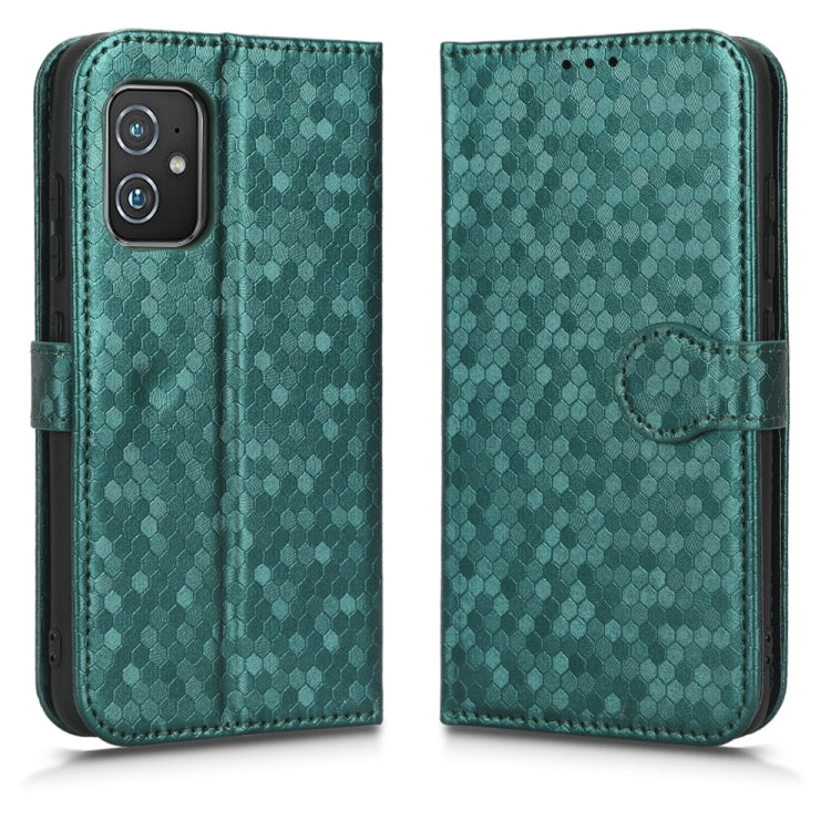 For Asus Zenfone 8 ZS590KS Honeycomb Dot Texture Leather Phone Case
