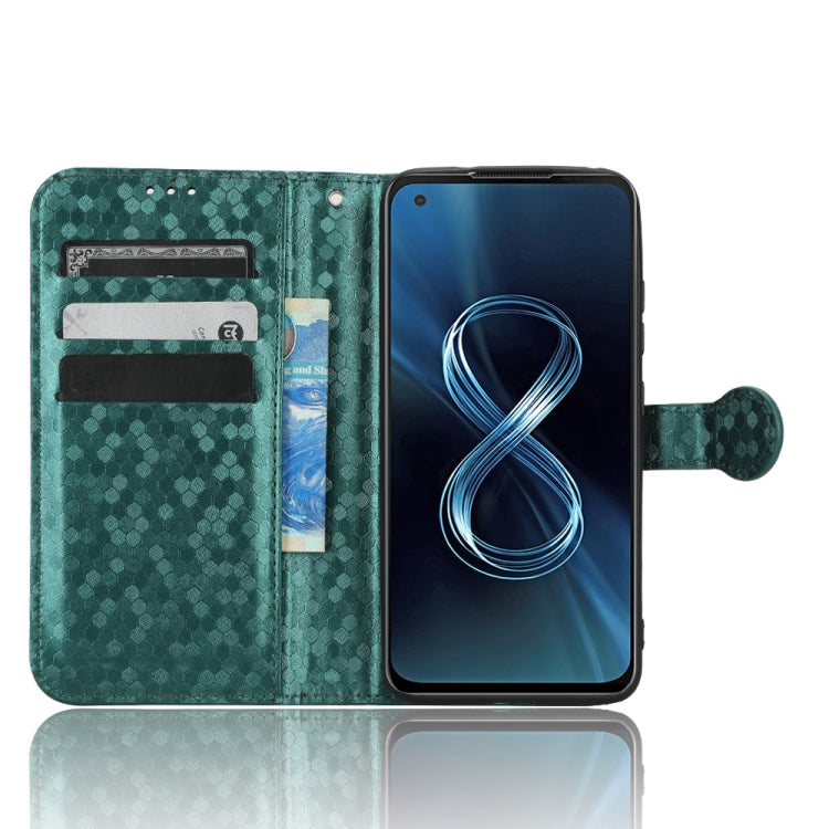 For Asus Zenfone 8 ZS590KS Honeycomb Dot Texture Leather Phone Case