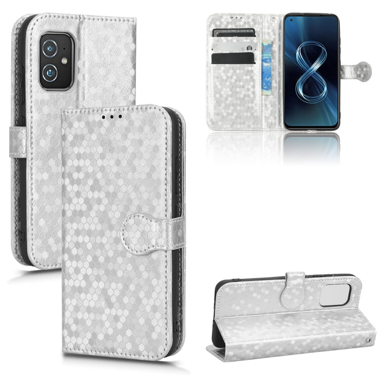For Asus Zenfone 8 ZS590KS Honeycomb Dot Texture Leather Phone Case