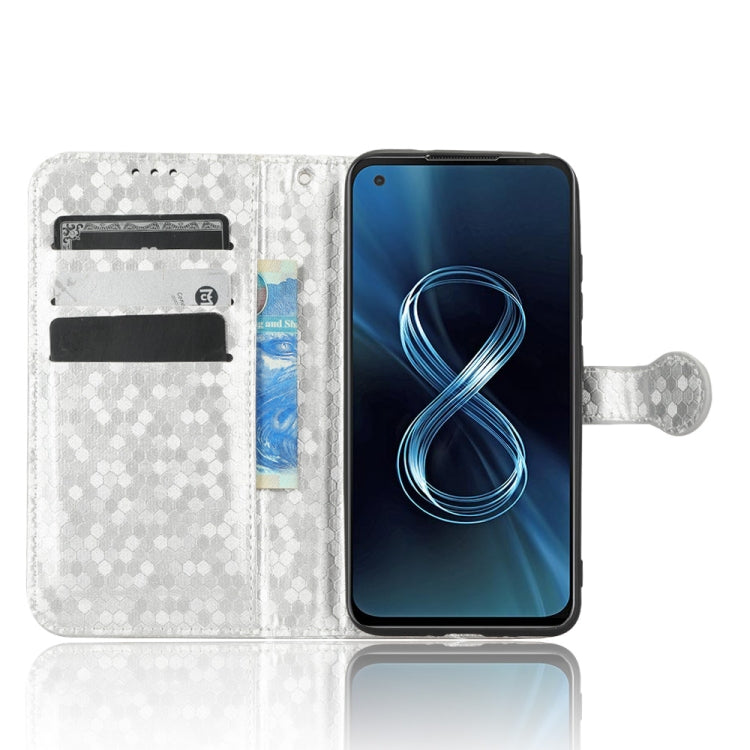 For Asus Zenfone 8 ZS590KS Honeycomb Dot Texture Leather Phone Case