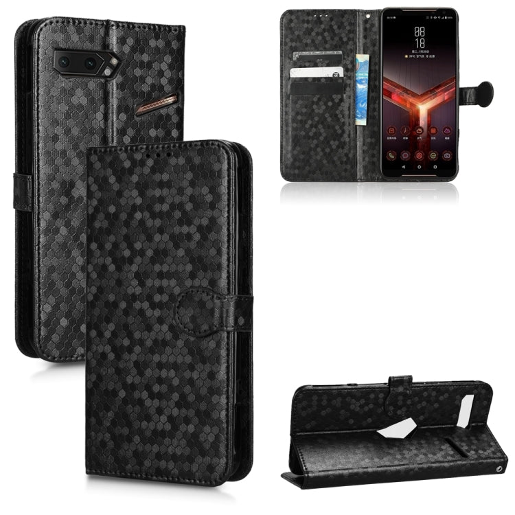 For Asus ROG Phone II ZS660KL Honeycomb Dot Texture Leather Phone Case