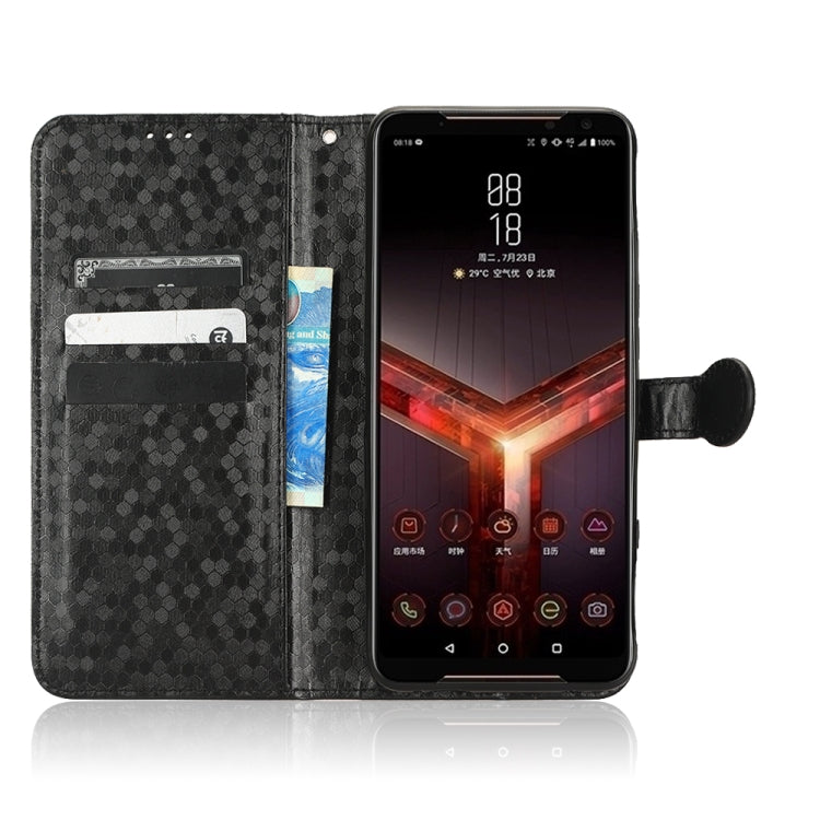 For Asus ROG Phone II ZS660KL Honeycomb Dot Texture Leather Phone Case
