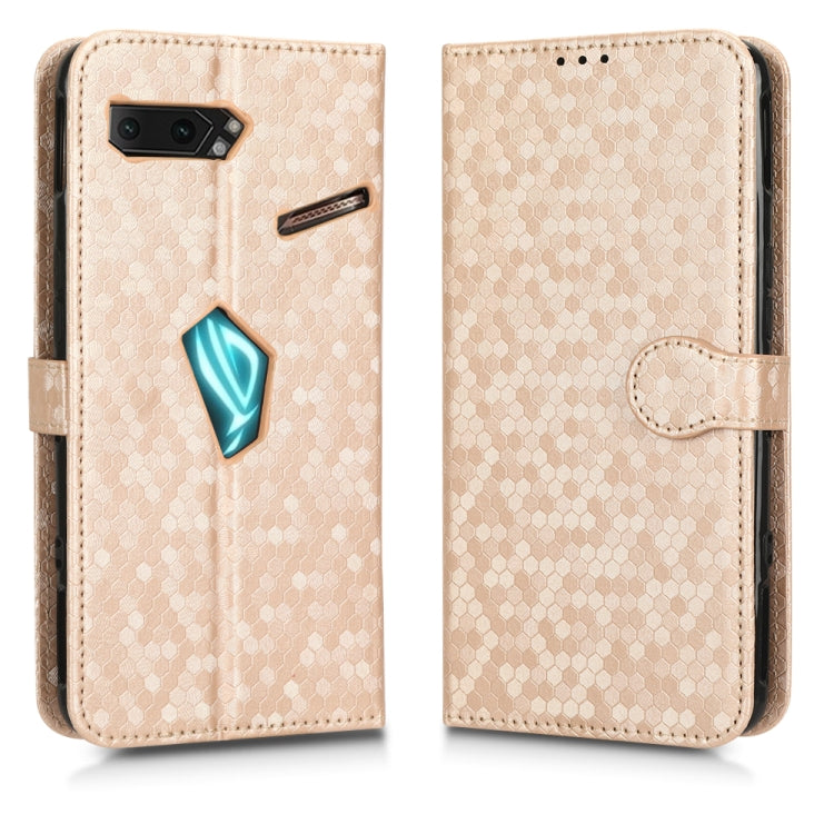 For Asus ROG Phone II ZS660KL Honeycomb Dot Texture Leather Phone Case