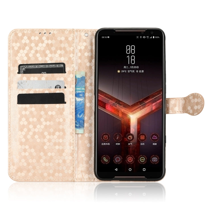 For Asus ROG Phone II ZS660KL Honeycomb Dot Texture Leather Phone Case