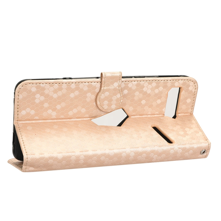 For Asus ROG Phone II ZS660KL Honeycomb Dot Texture Leather Phone Case