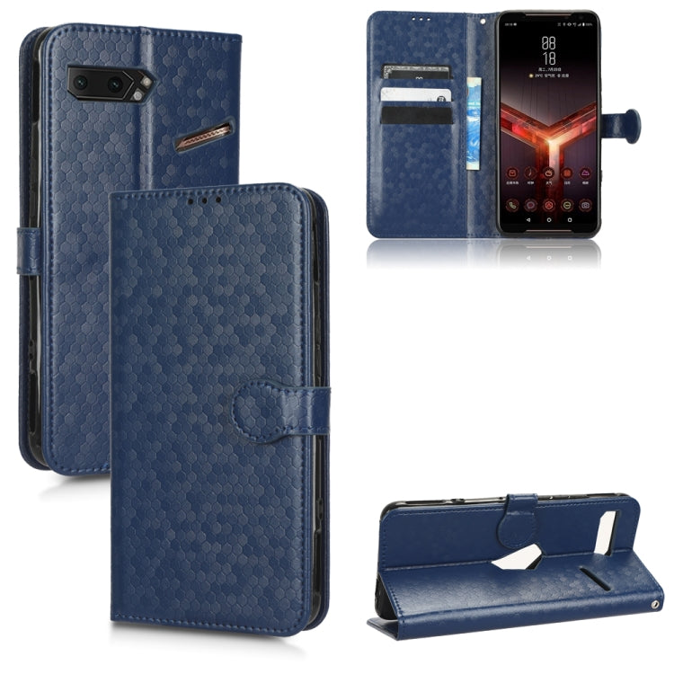 For Asus ROG Phone II ZS660KL Honeycomb Dot Texture Leather Phone Case
