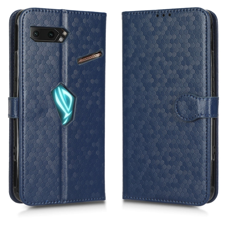 For Asus ROG Phone II ZS660KL Honeycomb Dot Texture Leather Phone Case