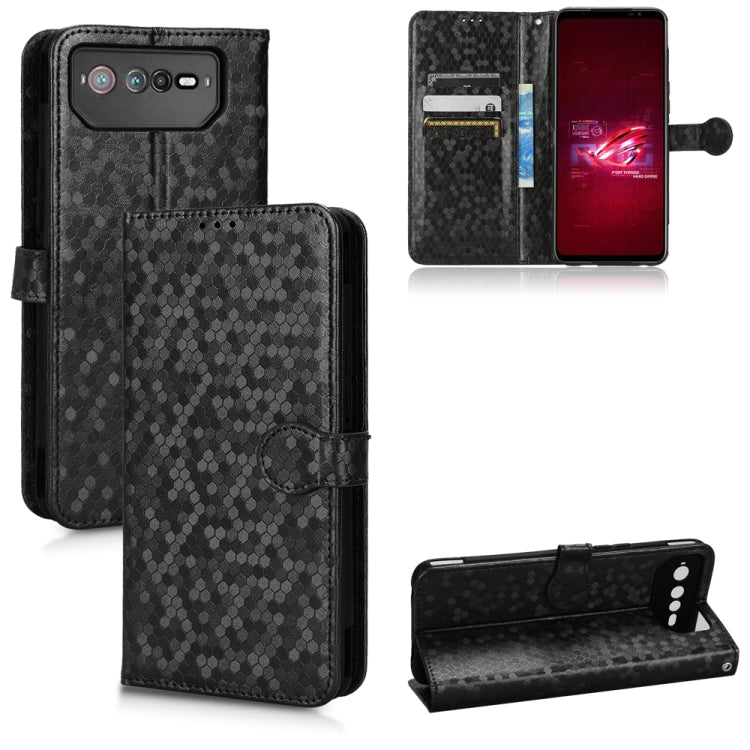For Asus ROG Phone 6 Honeycomb Dot Texture Leather Phone Case