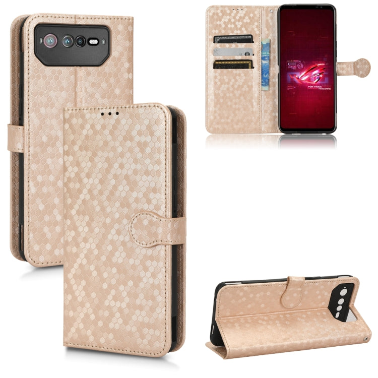 For Asus ROG Phone 6 Honeycomb Dot Texture Leather Phone Case