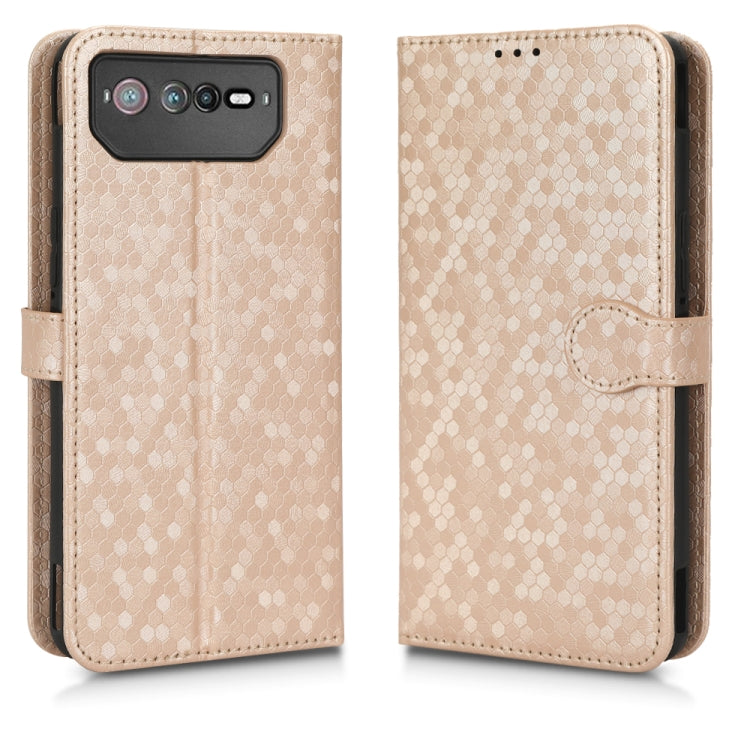 For Asus ROG Phone 6 Honeycomb Dot Texture Leather Phone Case
