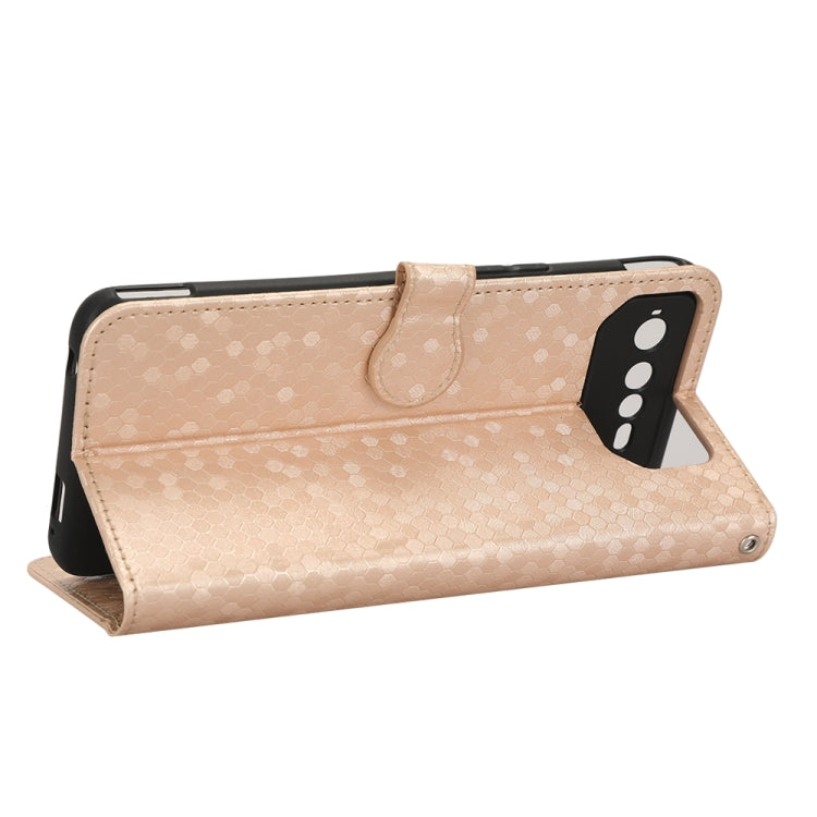 For Asus ROG Phone 6 Honeycomb Dot Texture Leather Phone Case