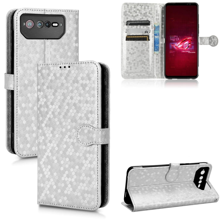 For Asus ROG Phone 6 Honeycomb Dot Texture Leather Phone Case