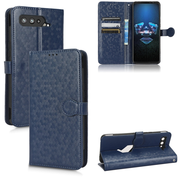 For Asus ROG Phone 5 Honeycomb Dot Texture Leather Phone Case