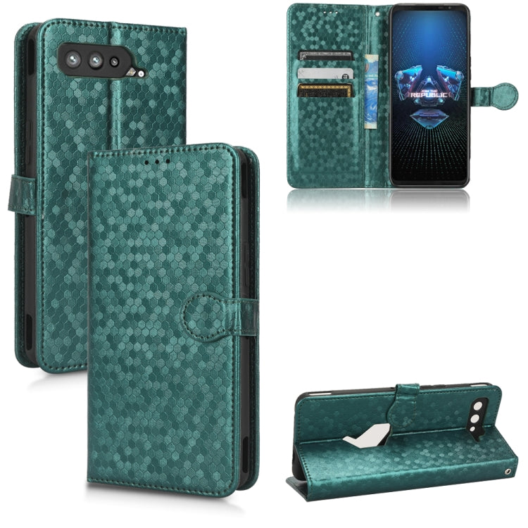 For Asus ROG Phone 5 Honeycomb Dot Texture Leather Phone Case