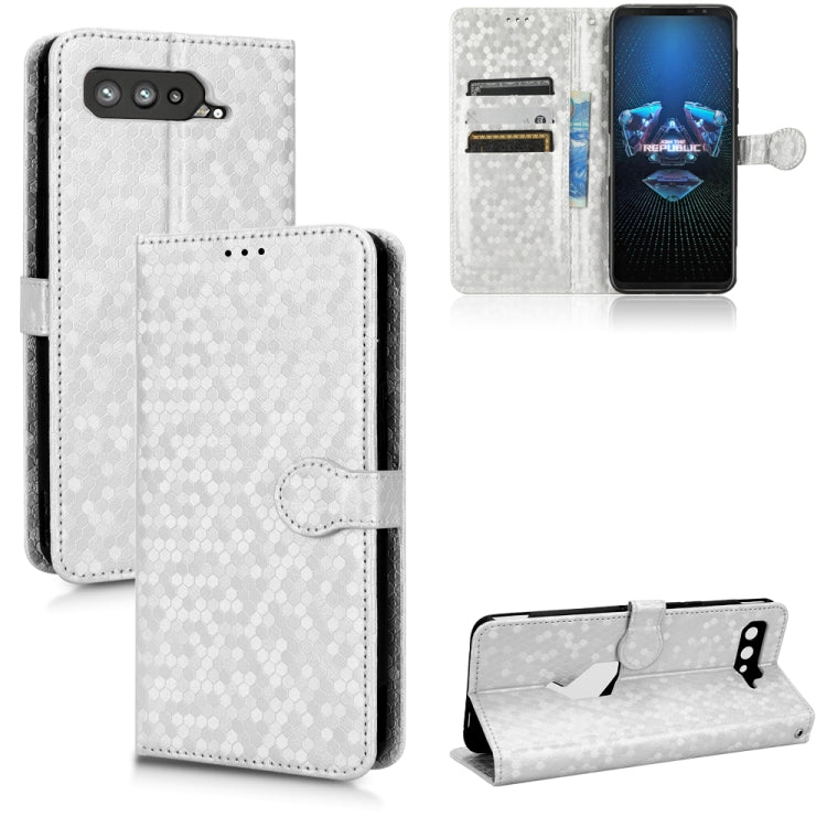 For Asus ROG Phone 5 Honeycomb Dot Texture Leather Phone Case