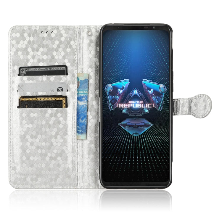 For Asus ROG Phone 5 Honeycomb Dot Texture Leather Phone Case