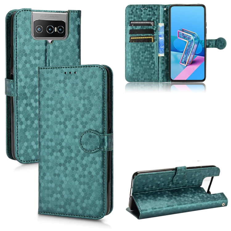 For Asus Zenfone 7 Honeycomb Dot Texture Leather Phone Case