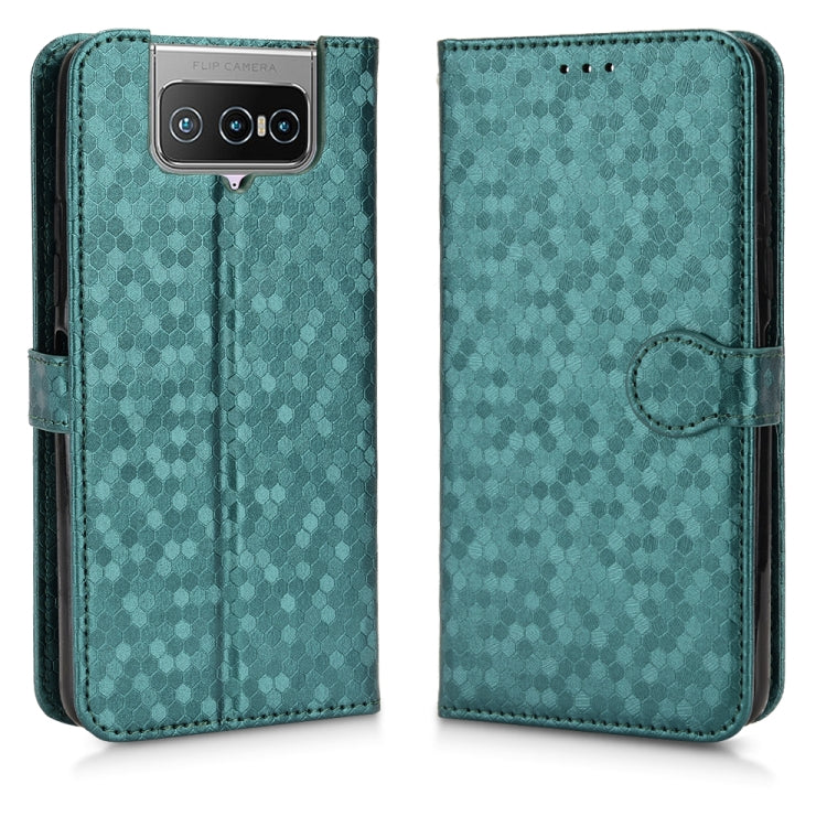 For Asus Zenfone 7 Honeycomb Dot Texture Leather Phone Case