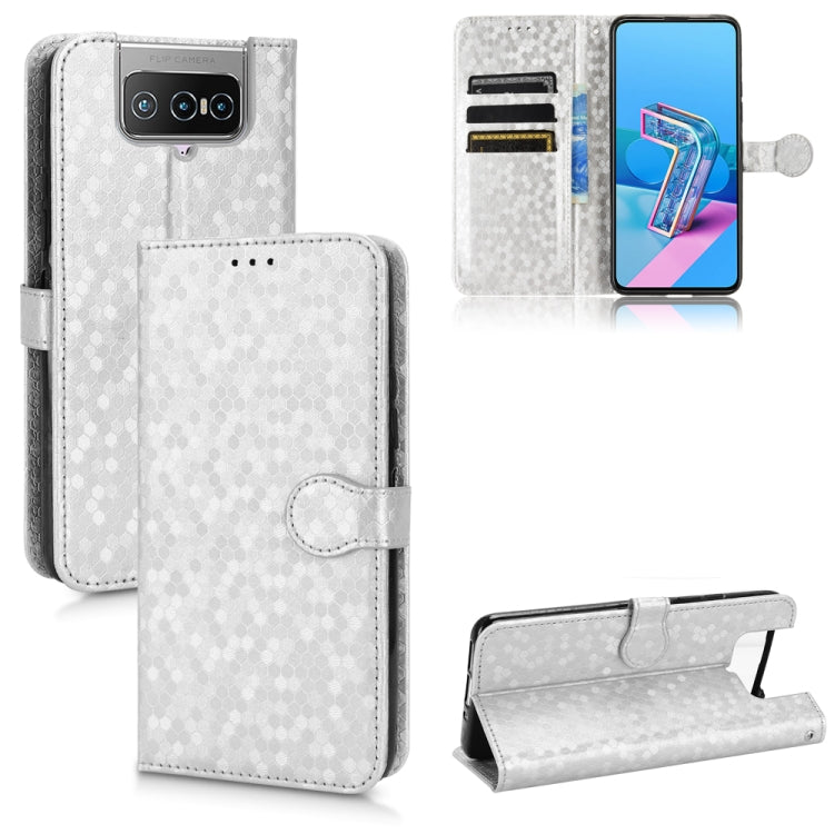 For Asus Zenfone 7 Honeycomb Dot Texture Leather Phone Case