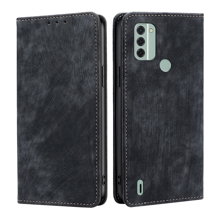 For Nokia C31 RFID Anti-theft Brush Magnetic Leather Phone Case