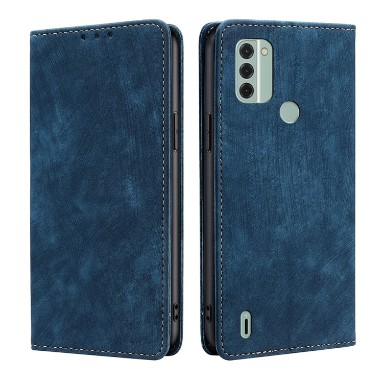 For Nokia C31 RFID Anti-theft Brush Magnetic Leather Phone Case
