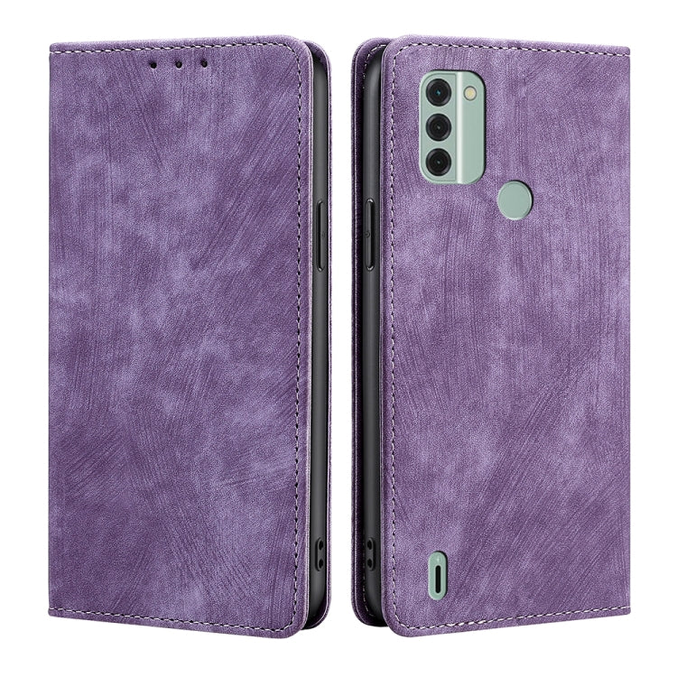 For Nokia C31 RFID Anti-theft Brush Magnetic Leather Phone Case