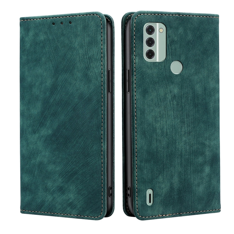 For Nokia C31 RFID Anti-theft Brush Magnetic Leather Phone Case