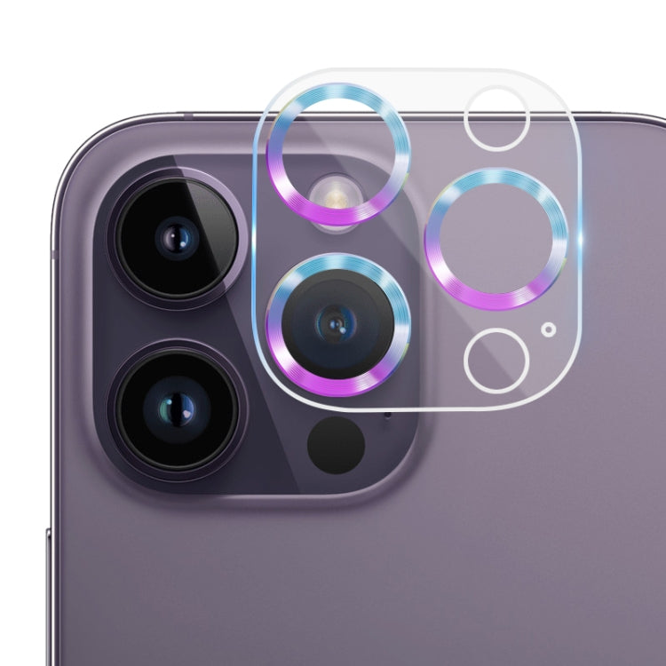 For iPhone 14 Pro Max / 14 Pro Tempered Glass CD Texture Back Camera Film
